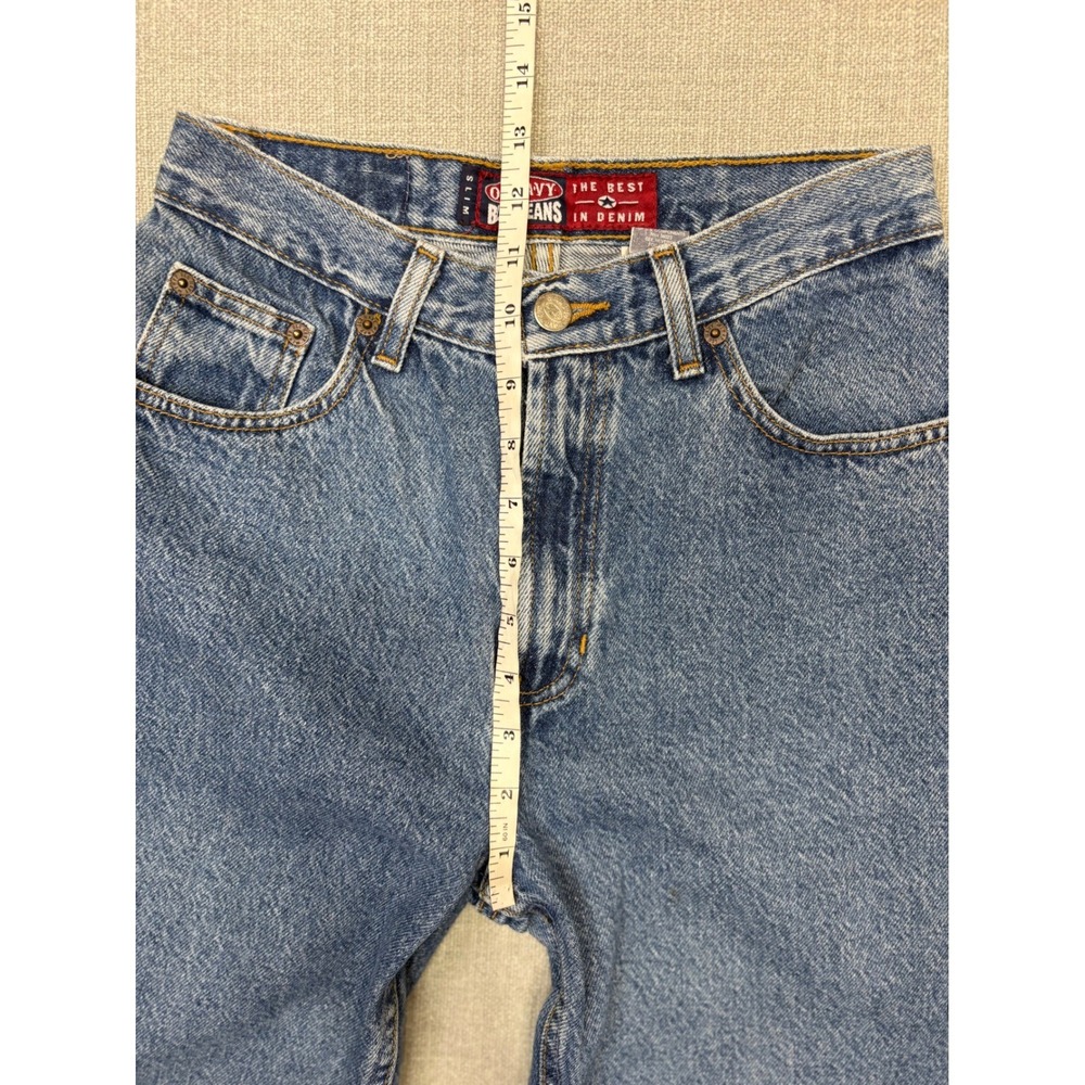 Old Navy Y2K Blue Jeans Womens 6 Regular Slim Straight High Rise Medium Wash - Picture 5 of 12
